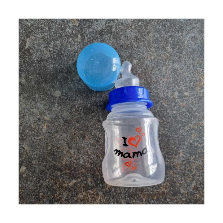 La Solderie suisse - Biberon bleu I love Mama 120 ml