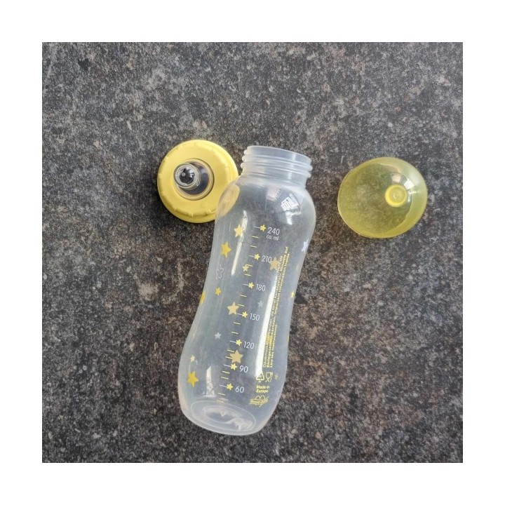 La Solderie suisse - Biberon jaune étoiles 240 ml