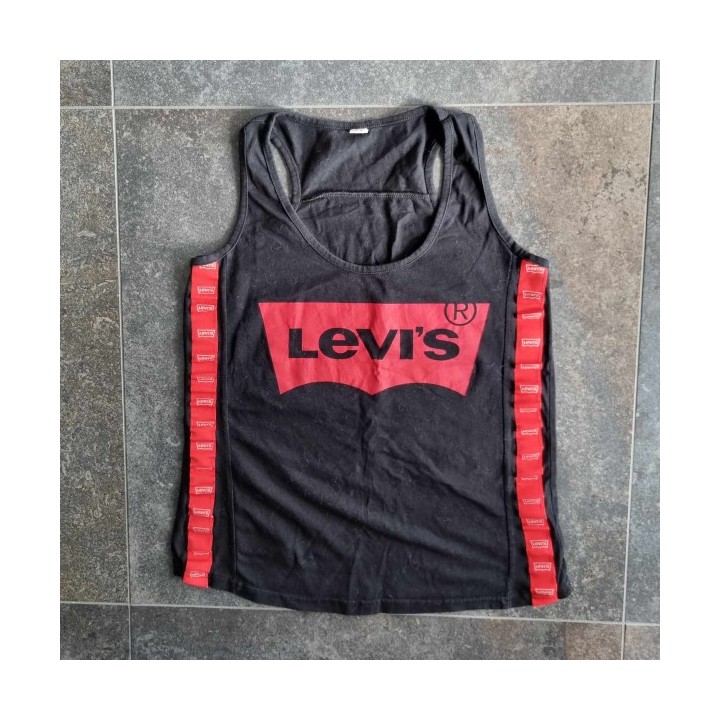 La Solderie suisse - T-shirt "Marcel" sans manches noir Levis