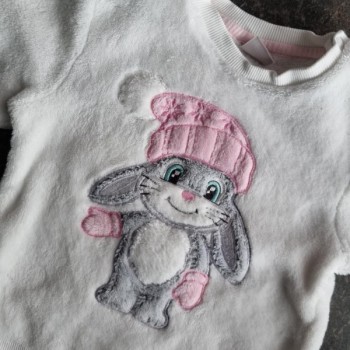 La Solderie suisse - Pull doux blanc Smile taille 86