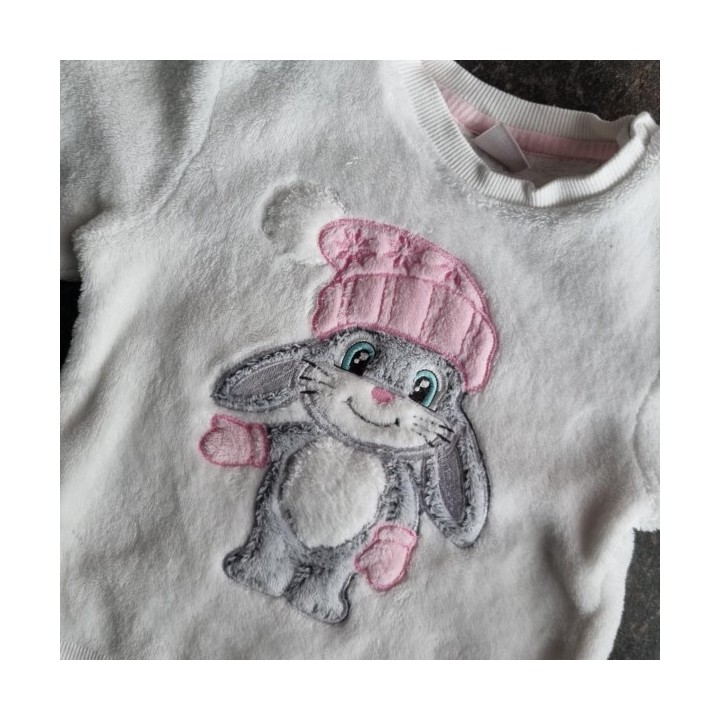 La Solderie suisse - Pull doux blanc Smile taille 86