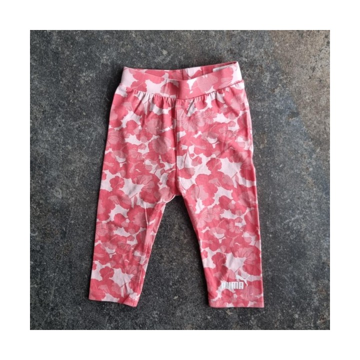 La Solderie suisse - Pantalon fin rose à fleurs Puma taille 86