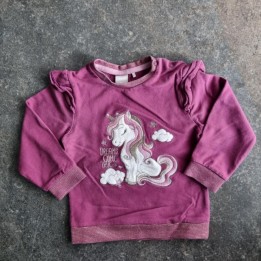 La Solderie suisse - Sweat mauve licorne Smile taille 86