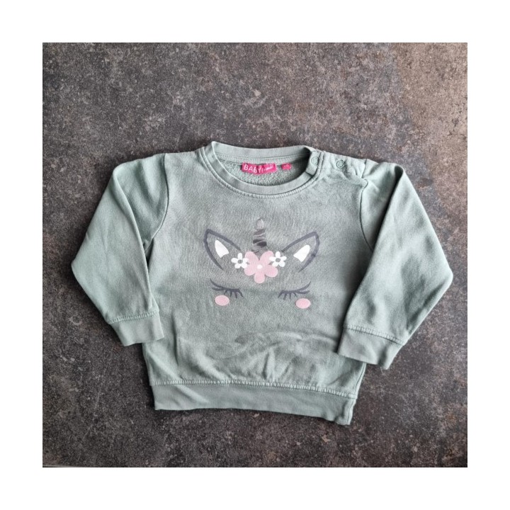 La Solderie suisse - Sweat turquoise licorne Baby Friends taille 86