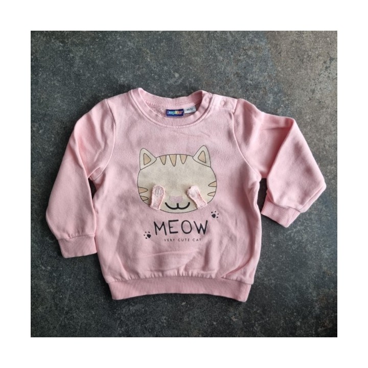 La Solderie suisse - Sweat rose chaton timide Lupilu taille 86