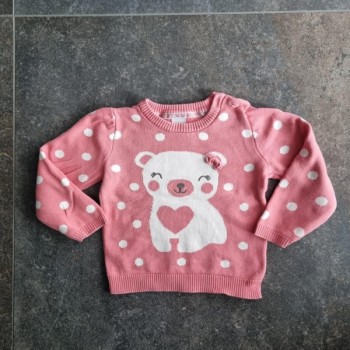 La Solderie suisse - Pull rose ourson Smile taille 86