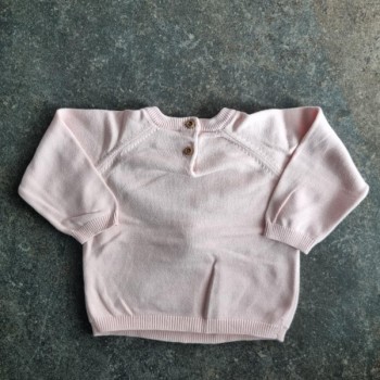 La Solderie suisse -Pull rose cerf au nez rouge Manor taille 86