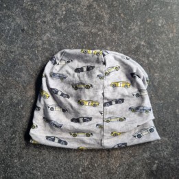 La Solderie suisse  - Bonnet en tissus gris voitures