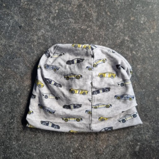 La Solderie suisse  - Bonnet en tissus gris voitures