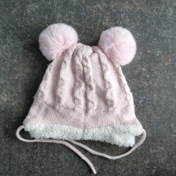 La Solderie suisse - Bonnet laine rose Smile taille 80