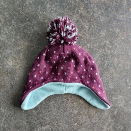La Solderie suisse - Bonnet mauve 1 pompon Wedze taille 80