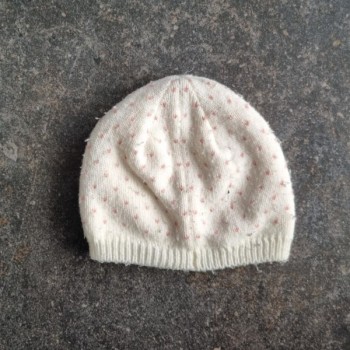 La Solderie suisse - Bonnet laine blanc nœud rose Smile taille 80