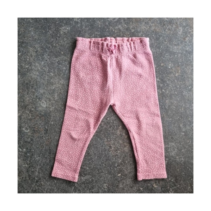 La Solderie suisse - Pantalon tissus rose à pois taille 80