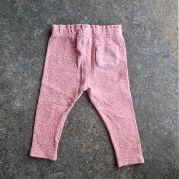 La Solderie suisse - Pantalon tissus rose à pois taille 80