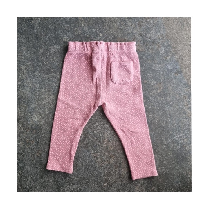 La Solderie suisse - Pantalon tissus rose à pois taille 80