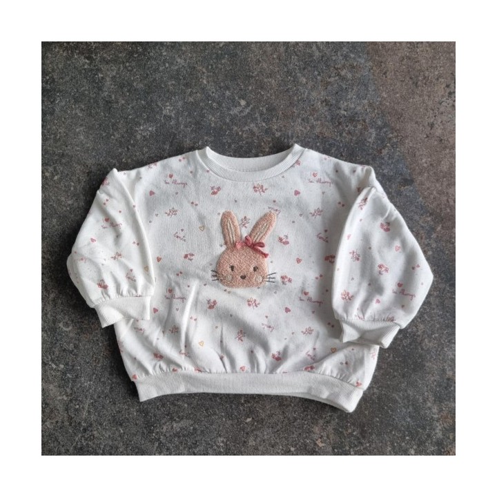 La Solderie suisse - Haut pyjama blanc lapin Sfera taille 80