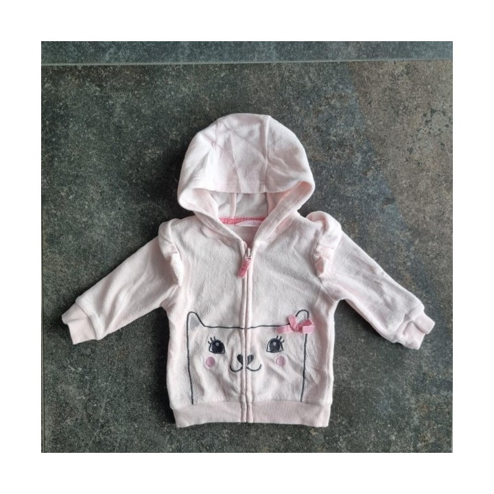 La Solderie suisse - Haut pyjama  rose capuche Smile taille 68