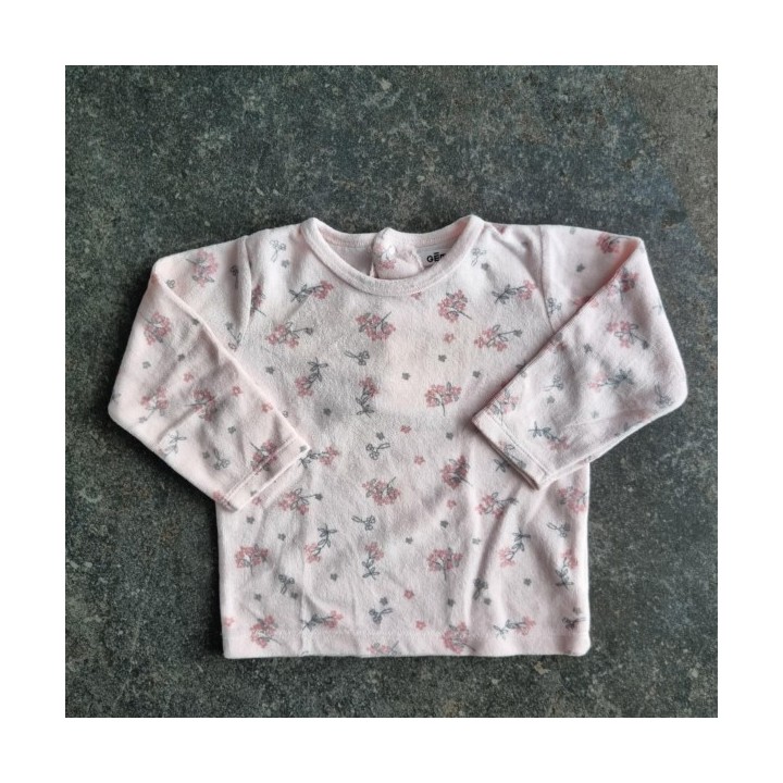 La Solderie suisse - Haut pyjama rose fleurs Gemo taille 86