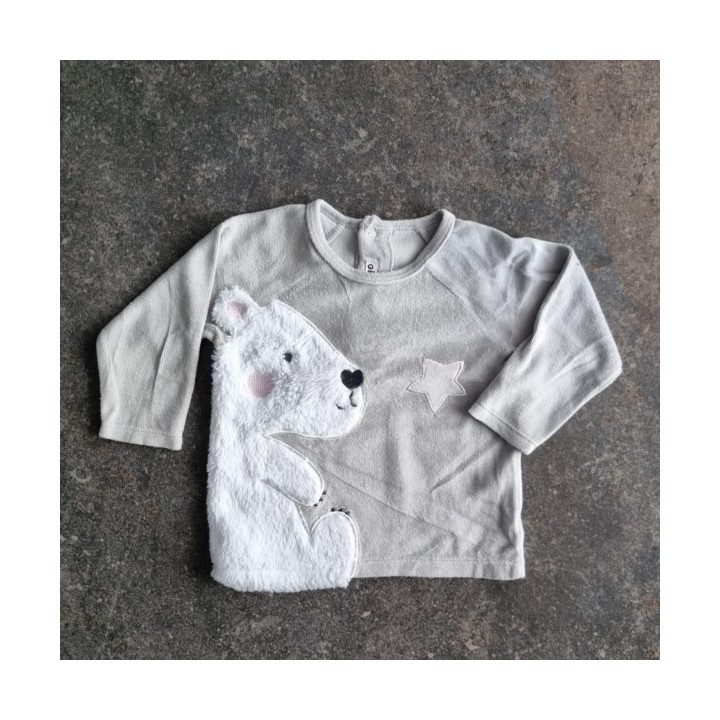 La Solderie suisse - Haut pyjama gris ourson Gemo taille 80