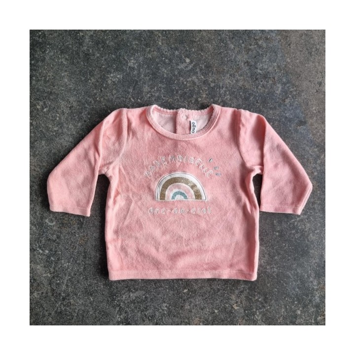 La Solderie suisse - Haut pyjama rose Arc en ciel Gemo taille 80