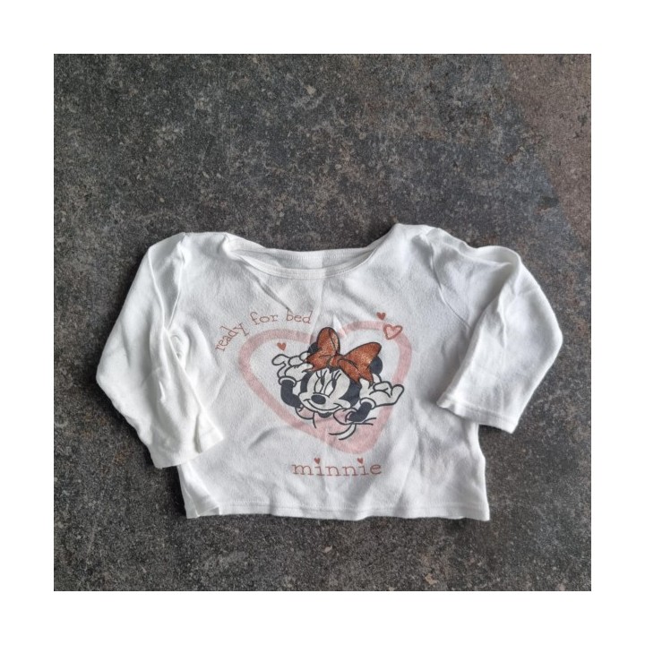 La Solderie suisse - Haut pyjama blanc Minnie Disney taille 80