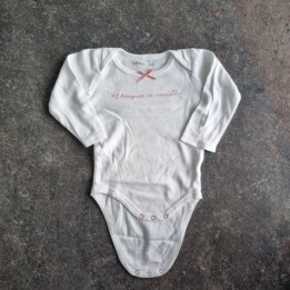 La Solderie suisse - Body blanc Bouquet de Cœurs Gemo taille 80