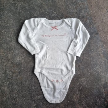 La Solderie suisse - Body blanc Bouquet de Cœurs Gemo taille 80