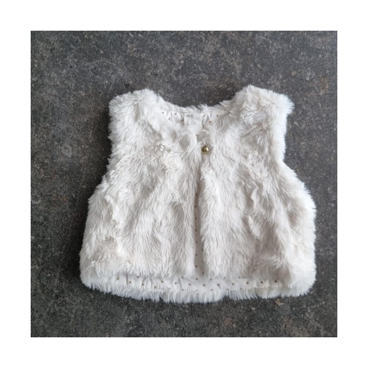 La Solderie suisse - Gilet blanc fourrure H&M taille 80