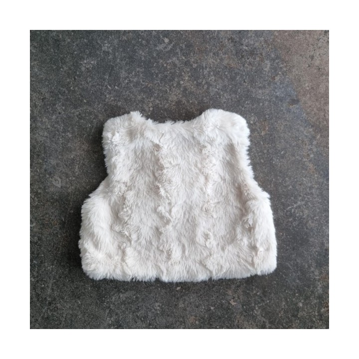 La Solderie suisse - Gilet blanc fourrure H&M taille 80