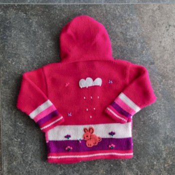 La Solderie suisse - Pull rouge capuche du Pérou