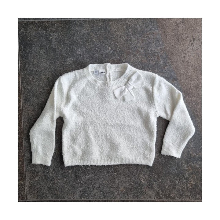 La Solderie suisse - Pull blanc à paillettes IDO
