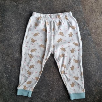 La Solderie suisse - Bas de pyjama blanc oursons Smile taille 86