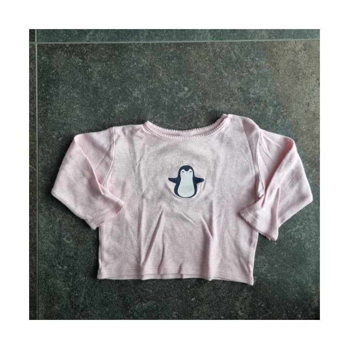 La Solderie suisse - Haut de pyjama rose pingouins Smile taille 92