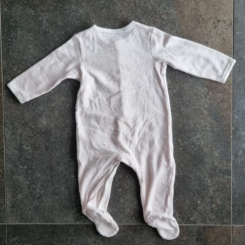 La Solderie suisse - Pyjama blanc rayé rose Pat & Ripaton taille 68
