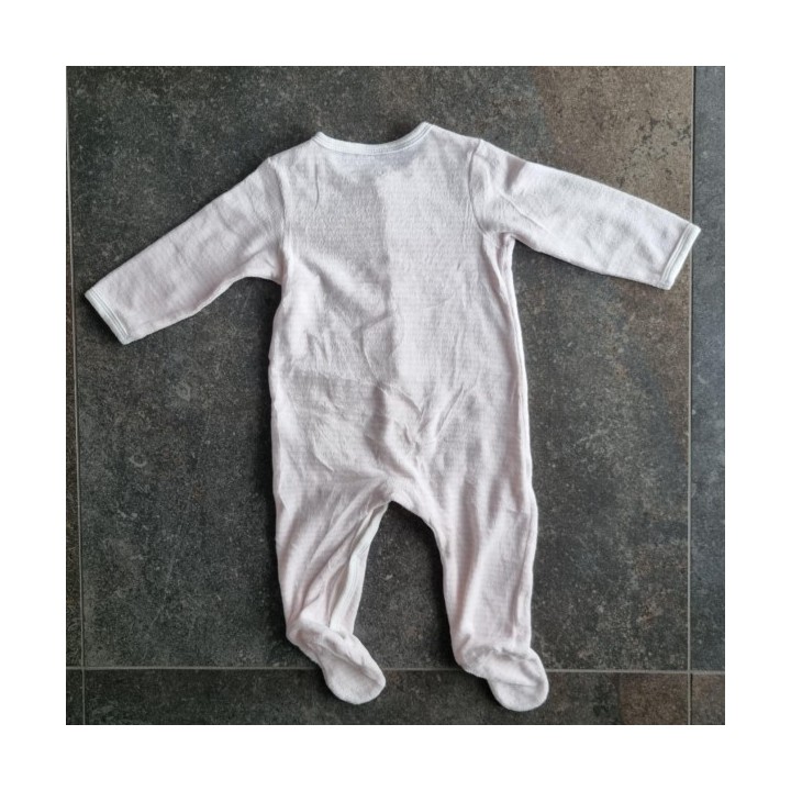La Solderie suisse - Pyjama blanc rayé rose Pat & Ripaton taille 68