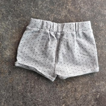 La Solderie suisse - Short gris à points noirs Obaïbi
