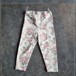 La Solderie suisse - Pantalon crème à fleurs C&A 98