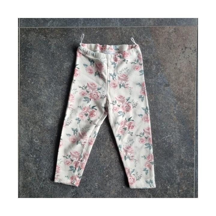 La Solderie suisse - Pantalon crème à fleurs C&A 98