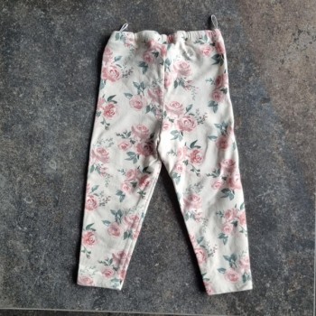 La Solderie suisse - Pantalon crème à fleurs C&A 98