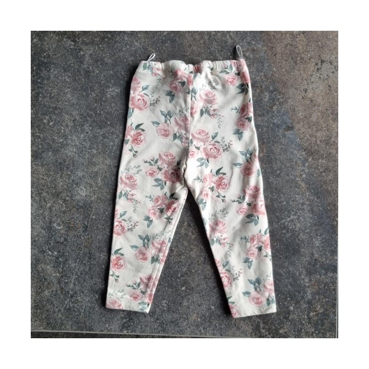 La Solderie suisse - Pantalon crème à fleurs C&A 98