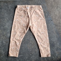 La Solderie suisse - Pantalon beige à fleurs Blukids 92