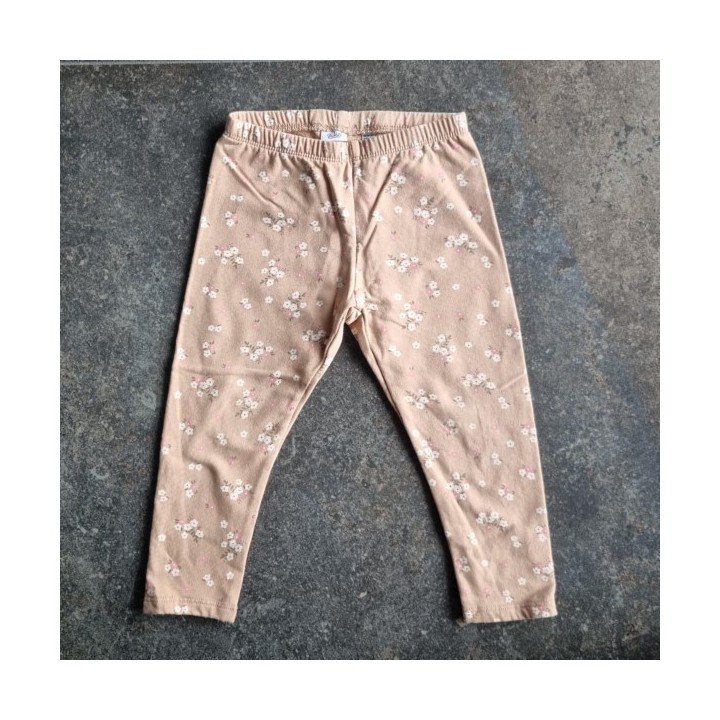 La Solderie suisse - Pantalon beige à fleurs Blukids 92