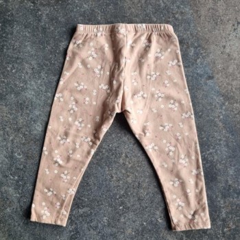 La Solderie suisse - Pantalon beige à fleurs Blukids 92