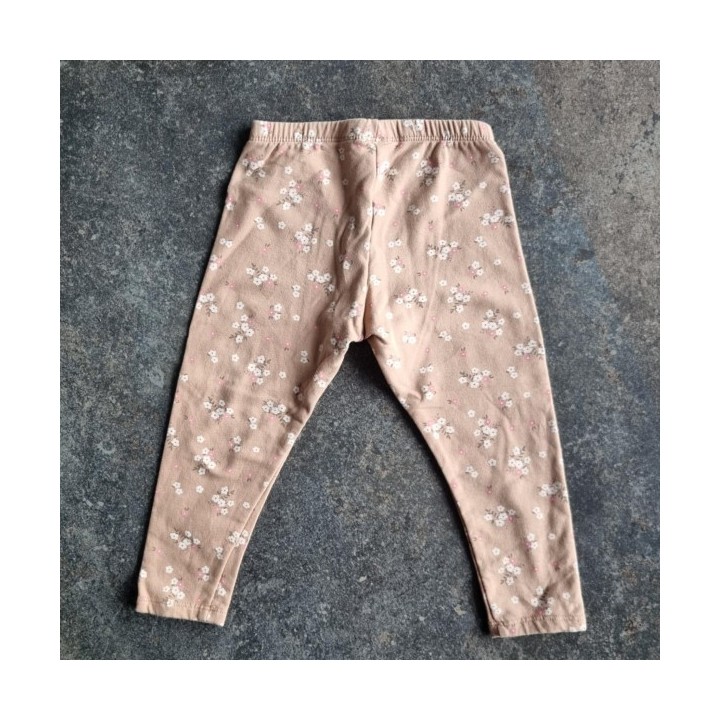 La Solderie suisse - Pantalon beige à fleurs Blukids 92
