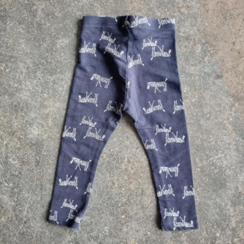 La Solderie suisse - Pantalon noir zèbre Lupilu 86 92