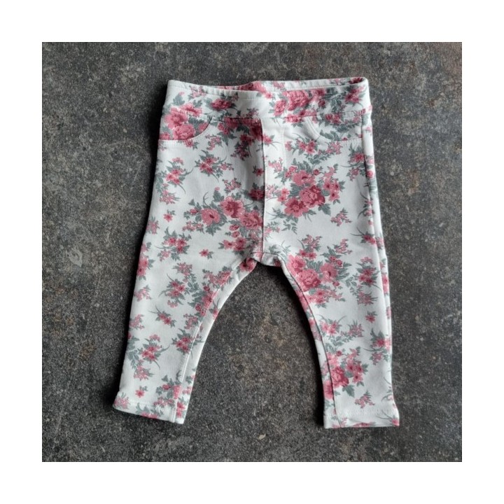 La Solderie suisse - Pantalon blanc à fleurs Silver Sun 80