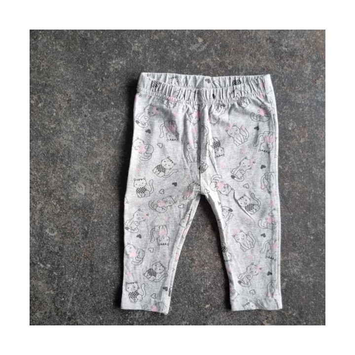 La Solderie suisse - Bas de pyjama gris chatons Smile 68