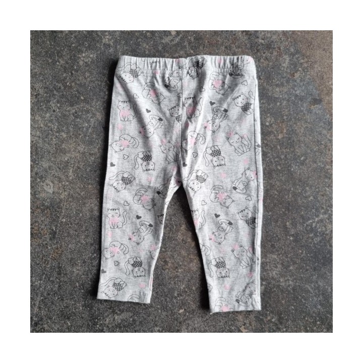 La Solderie suisse - Bas de pyjama gris chatons Smile 68