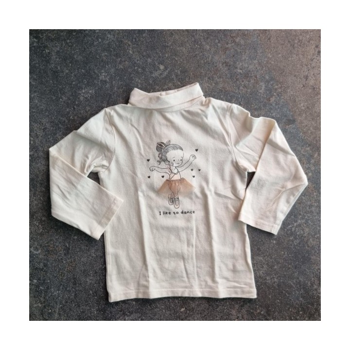 La Solderie suisse -  T-shirt crème col roulé Kiaki 92