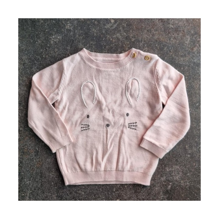 La Solderie suisse -  Pull fin rose Baby Club C&A 74